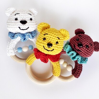 Rattle teether bear