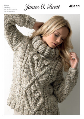 Sweater in James C. Brett Rustic Mega Chunky - JB111