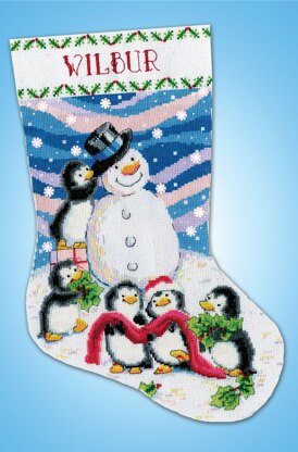 Design Works Dressing Frosty Stocking Counted Cross Stitch Kit