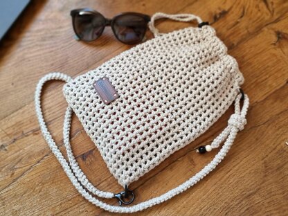 Mobile phone crossbody shoulder bag crochet pattern T19