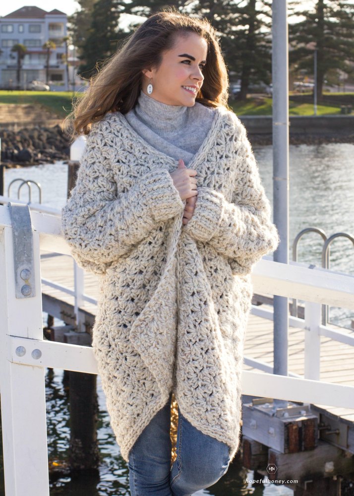 Long chunky shop cardigan sweater