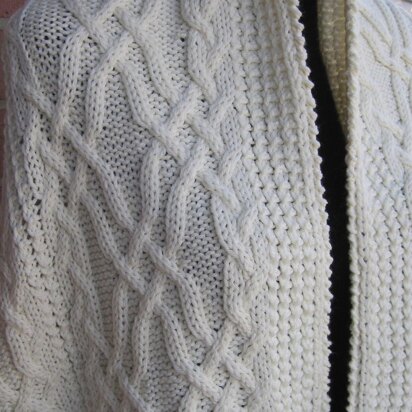 North Bay Cabled Shawl