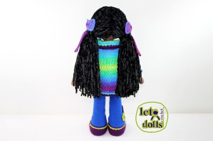 Crochet Doll Pattern, Amigurumi doll pattern, Large doll, 21"/53cm, Lily