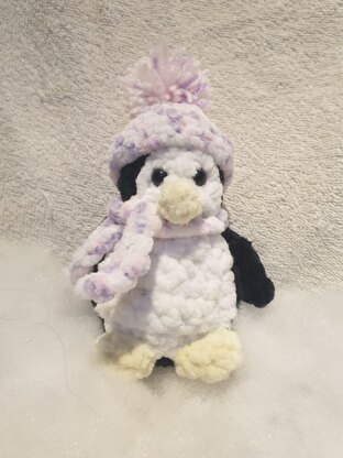 Crochet penguin with hat and scarf