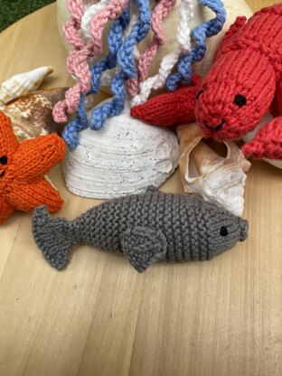 Sea creatures quad knitting pattern