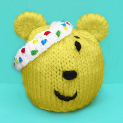 Pudsey Bear Head Orange Choc Cover - knitting pattern
