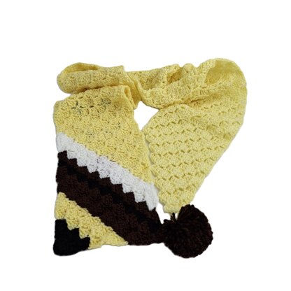 Yellow Cartoon Scarf C2C