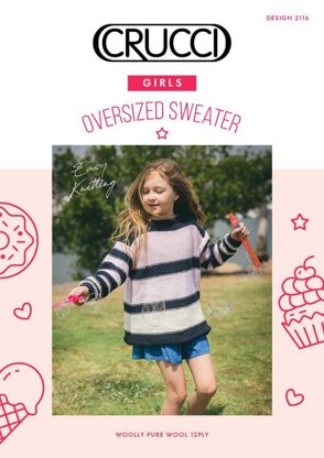 2116 Girls Oversized Sweater