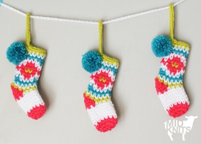 Fair Isle Mini-Stocking Ornament (2015036)