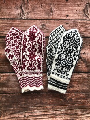 Flowers and Forests Selbu Mittens