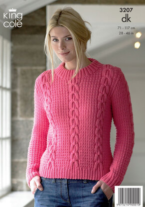 Jacket and Sweater in King Cole Merino Blend DK - 3207