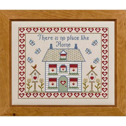 Historical Sampler Company There Is No Place Like Home Sampler Cross Stitch Kit - 30cm x 24cm