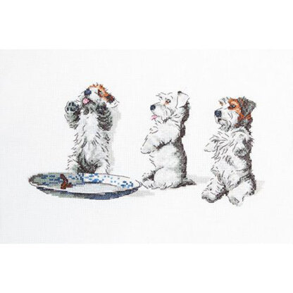 Creative World of Crafts Cecil Aldin Man's Best Friend Cross Stitch Kit - Scrap Tatty & Pip