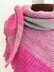 Pink and Grey Striped Shawl