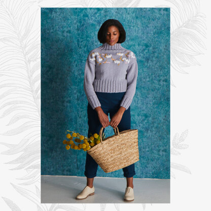 Abstract Embroidery Jumper - Jumper Knitting Pattern For Women in Willow & Lark Ramble by Willow & Lark