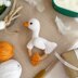 Crochet goose pattern baby rattle toy Amigurumi teether bird