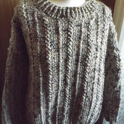No 25 Unisex 3 tr twist cable sweater
