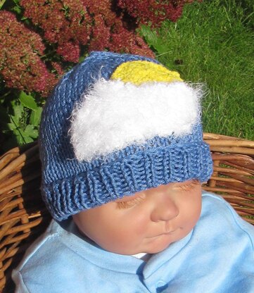 Baby Little White Fluffy Cloud Beanie Hat