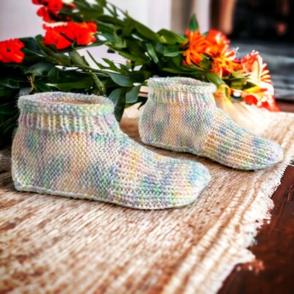 Granny Slippers with a Cuff