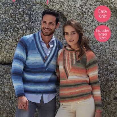 His and Her Sweaters in Hayfield Spirit DK - 8037 - Downloadable PDF