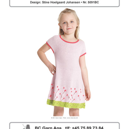 Spring Garden Girls Dress in BC Garn Alba - 5091BC - Downloadable PDF