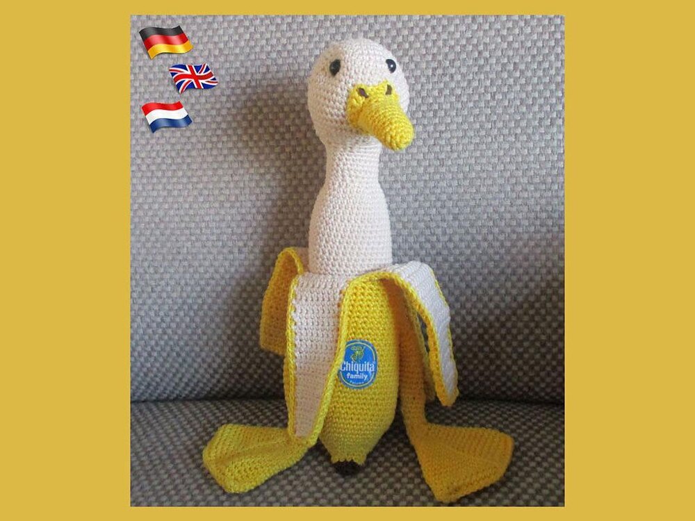 1 Set Of Combined Crochet Material Pack Travel Duck Doll Including