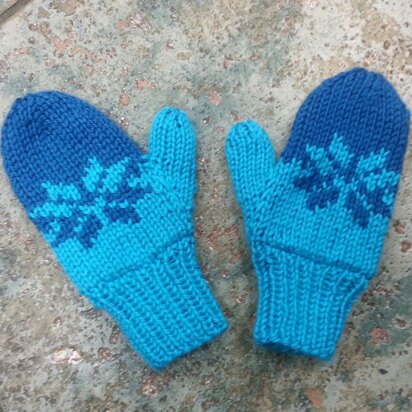 Double Knit Child's Fair Isle Mittens