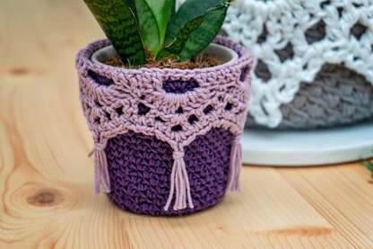 Lace Top Crochet Basket