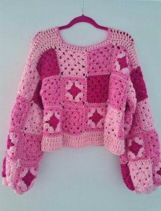 Crochet Granny Square Sweater Pattern