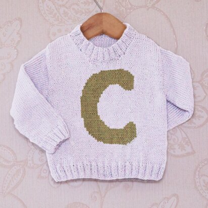 Intarsia - Letter C Chart - Childrens Sweater