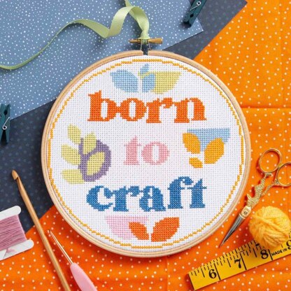 Hawthorn Handmade Born To Craft Cross Stitch Kit Cross Stitch Kit - 17.8cm