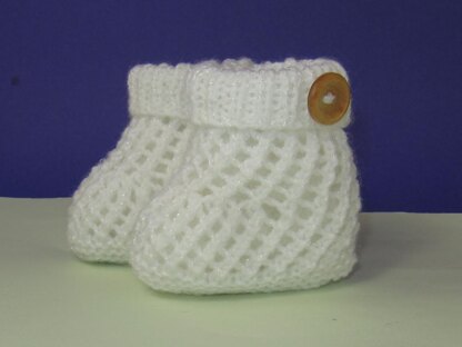 Easy Baby 1 Button Lacey Booties