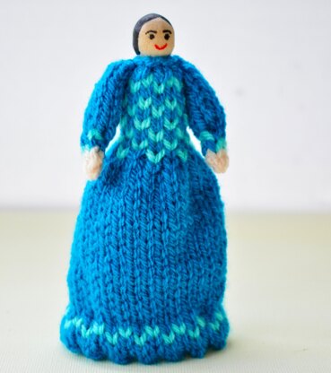 Queen Victoria Peg Doll Knitting Pattern - Free Knitting Pattern