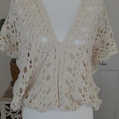 Ivory Breeze Crochet Butterfly Lace Bolero