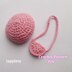 Pink beret and crossbody bag for doll