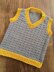 Waffle sleeveless sweater