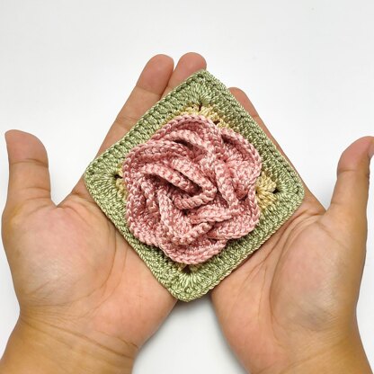 3d rose discount granny square pattern