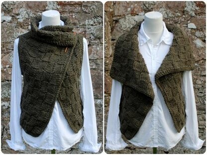 Loden wrap / sleeveless jacket