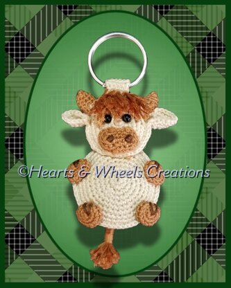 Mini Highland Cow Keychain