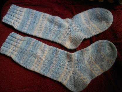 Simple Short--Row Heel Socks (with 3 DPN's)