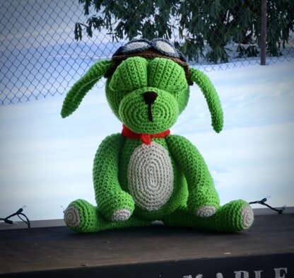 Go Dog Beans Green Dog Amigurumi