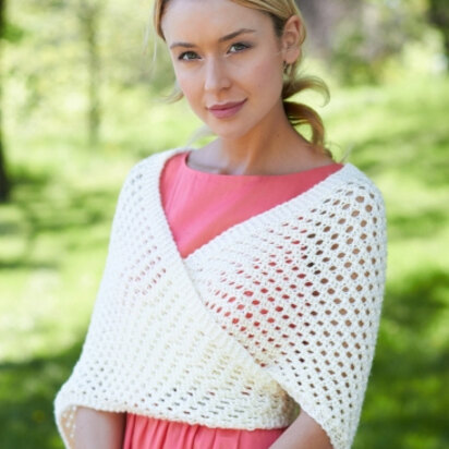 Knit Triangular Shawl in Caron Simply Soft - Downloadable PDF