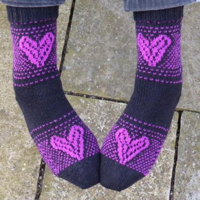 Love Hearts Cuff Down Socks