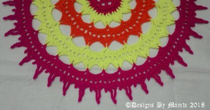 Sun Mandala Crochet Doily Pattern For Home Decor