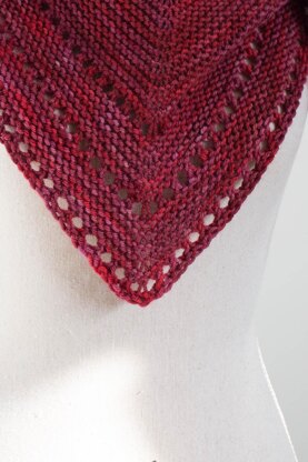 Garnet Eyelets Shawl