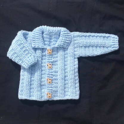 Zeb Cardigan Hat and Booties Set NB - 2 Yrs