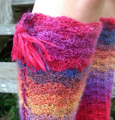 Rainbows and Laces, crochet socks