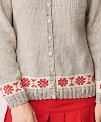 Fairisle Flower Border Cardigan