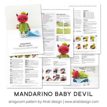 Mandarino the baby devil in pajamas