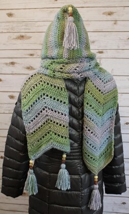 Chevron Hooded Scarf